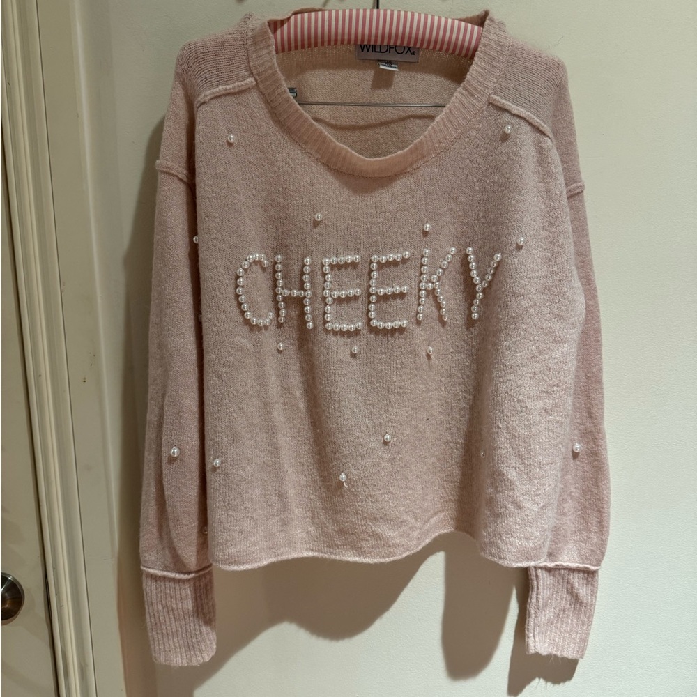 Wildfox cheeky pearls sweater